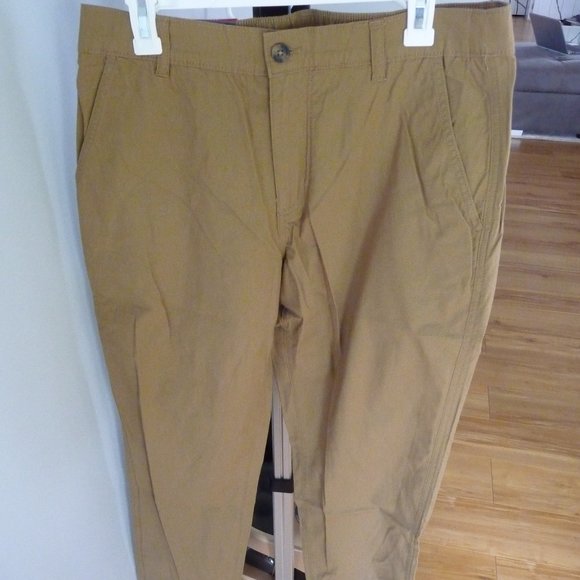 EDDIE BAUER men's ripstop cotton blend khaki pants two front packets SIZ… - Picture 1 of 5